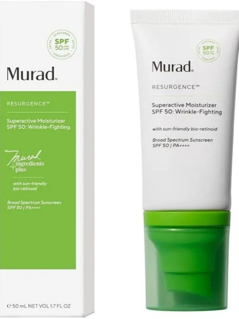 MURAD Resurgence Superactive MOISTURIZER SPF50 3-in-1 retinol sunscreen